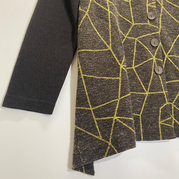 Terra SJ Apparel Stretch Printed Collared Long Sleeve Button Down Shirt Small - Picture 4 of 16